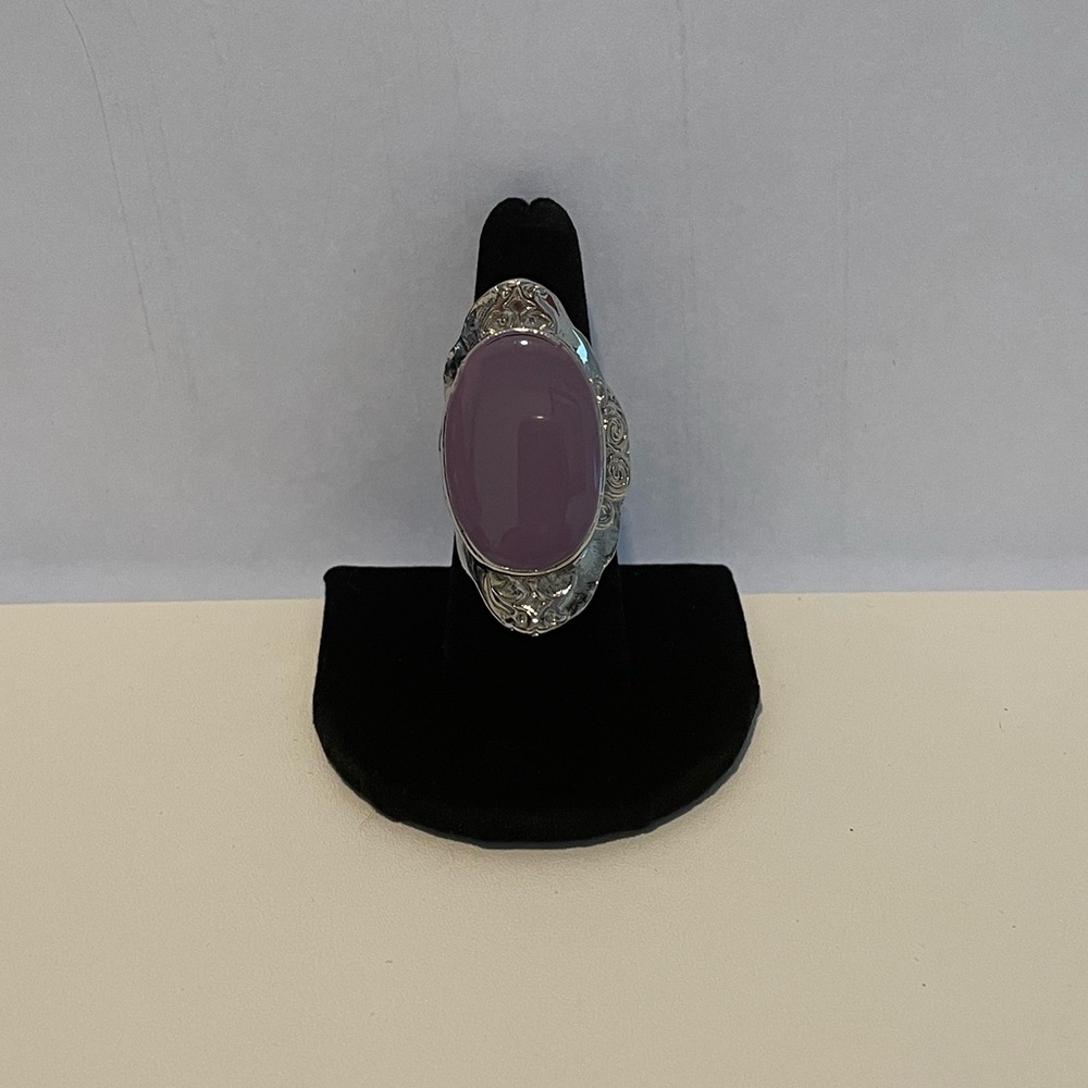 Silver Tone, Lavender, Statement Ring